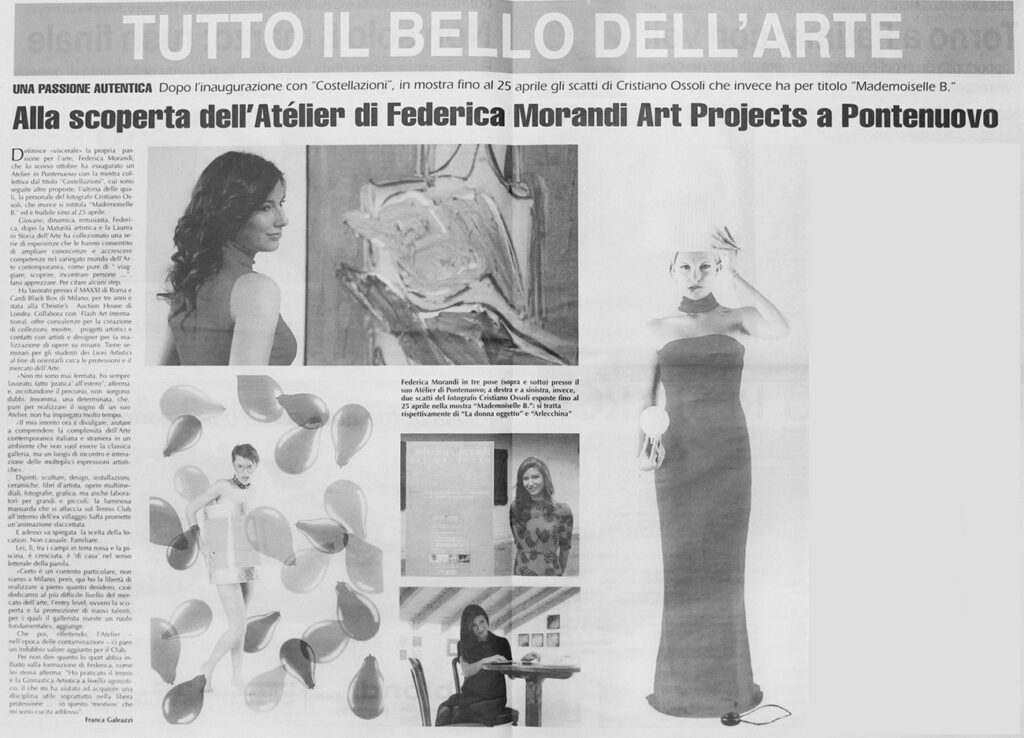 articolo di giornale arte